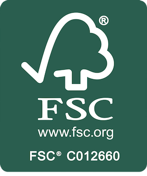 FSC_C012660 Badge White on Green