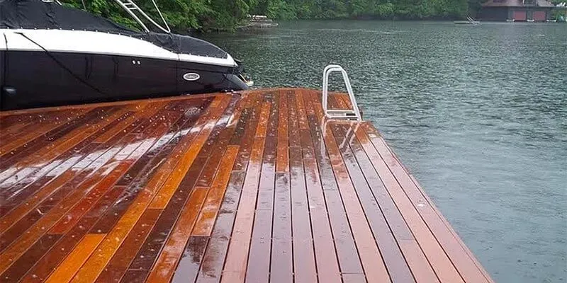 ipe decking by river